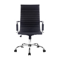 Artiss Office Chair Conference Chairs PU Leather High Back Black Furniture Kings Warehouse 
