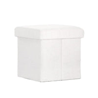 Artiss Ottoman Storage Foot Stool Vanity Square Teddy Furniture Kings Warehouse 