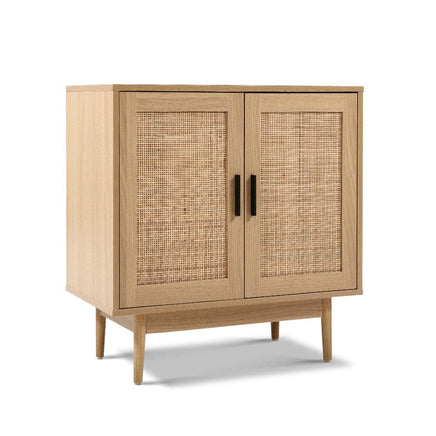 Artiss Rattan Buffet Sideboard 2 Doors - BRIONY Oak Furniture Kings Warehouse 