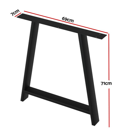 Artiss Set of 2 Table Legs Coffee Dining Table Legs DIY Metal Leg 72X50cm 2023 Home Refresh Kings Warehouse 