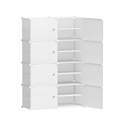 Artiss Shoe Box DIY Set of 8 Storage Cube Stackable White Furniture Kings Warehouse 