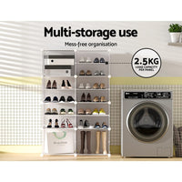 Artiss Shoe Box DIY Set of 8 Storage Cube Stackable White Furniture Kings Warehouse 