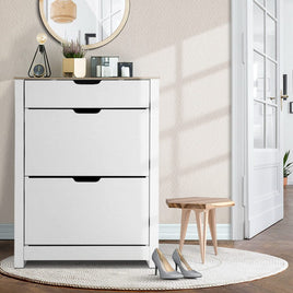 Artiss Shoe Rack Cabinet 16 Pairs White Ana Furniture Kings Warehouse 
