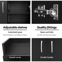 Artiss Shoe Rack Cabinet 21 Pairs Adjustable Shelves Black Clair Furniture Kings Warehouse 
