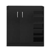 Artiss Shoe Rack Cabinet 21 Pairs Adjustable Shelves Black Clair Furniture Kings Warehouse 