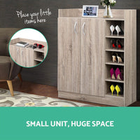 Artiss Shoe Rack Cabinet 21 Pairs Adjustable Shelves Pine Clair Furniture Kings Warehouse 