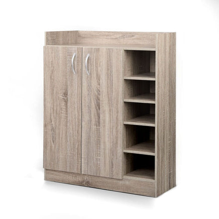 Artiss Shoe Rack Cabinet 21 Pairs Adjustable Shelves Pine Clair Furniture Kings Warehouse 
