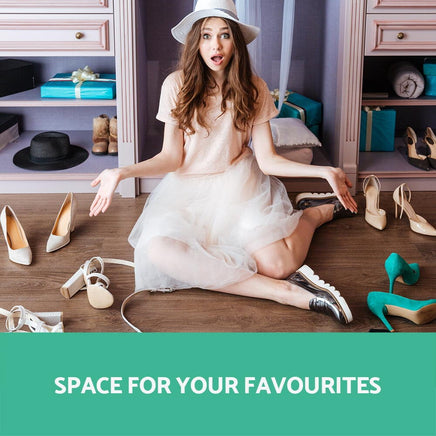 Artiss Shoe Rack Cabinet 21 Pairs Adjustable Shelves White Clair Furniture Kings Warehouse 