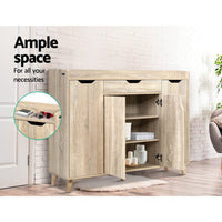 Artiss Shoe Rack Cabinet 26 Pairs Adjustable Pine Cissy Furniture Kings Warehouse 