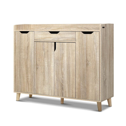 Artiss Shoe Rack Cabinet 26 Pairs Adjustable Pine Cissy Furniture Kings Warehouse 