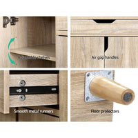 Artiss Shoe Rack Cabinet 26 Pairs Adjustable Pine Cissy Furniture Kings Warehouse 