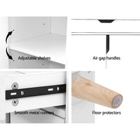 Artiss Shoe Rack Cabinet 26 Pairs Adjustable White Cissy Furniture Kings Warehouse 