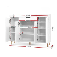 Artiss Shoe Rack Cabinet 26 Pairs Adjustable White Cissy Furniture Kings Warehouse 