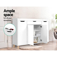 Artiss Shoe Rack Cabinet 26 Pairs Adjustable White Cissy Furniture Kings Warehouse 