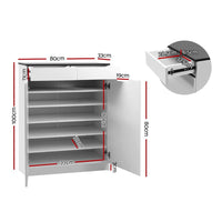 Artiss Shoe Rack Cabinet 30 Pairs White Eve Furniture Kings Warehouse 