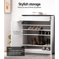 Artiss Shoe Rack Cabinet 30 Pairs White Eve Furniture Kings Warehouse 