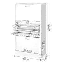 Artiss Shoe Rack Cabinet 36 Pairs Adjustable Shelves Ivy Furniture Kings Warehouse 