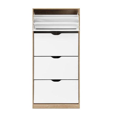 Artiss Shoe Rack Cabinet 60 Pairs 4-tier White Elen Furniture Kings Warehouse 
