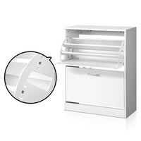 Artiss Shoe Rack Cabinet Adjustable Shelves 24 Pairs White Iris Furniture Kings Warehouse 
