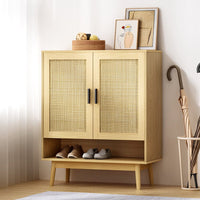 Artiss Shoe Rack Cabinet Rattan 5-tier 20 Pairs Dani Furniture Kings Warehouse 