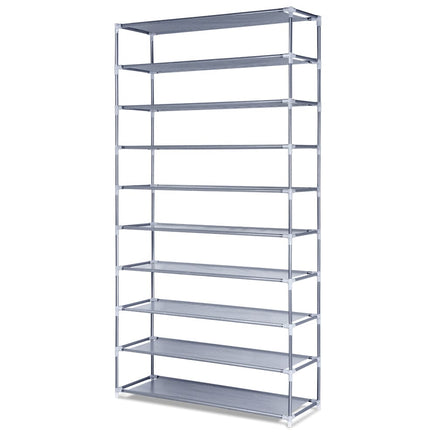 Artiss Shoe Rack Cabinet Stackable 10-Tier Grey Furniture Kings Warehouse 