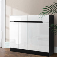 Artiss Shoe Rack Cabinet Storage 120cm w/ Drawer - White Lydia Home & Garden Kings Warehouse 