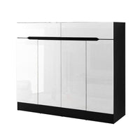 Artiss Shoe Rack Cabinet Storage 120cm w/ Drawer - White Lydia Home & Garden Kings Warehouse 