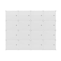 Artiss Shoe Rack DIY 16 Storage Cube Stackable White Furniture Kings Warehouse 