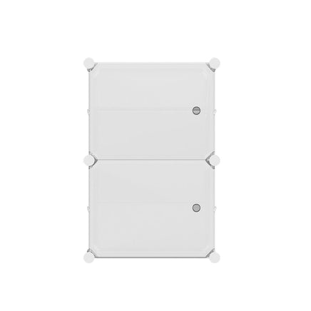 Artiss Shoe Rack DIY Set of 2 Storage Cube Stackable White Furniture Kings Warehouse 