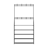 Artiss Shoe Rack Hall Tree 16 Pairs Black Furniture Kings Warehouse 