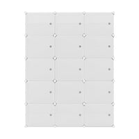 Artiss Shoe Rack Storage Cabinet DIY 15 Storage Cube Stackable White Furniture Kings Warehouse 