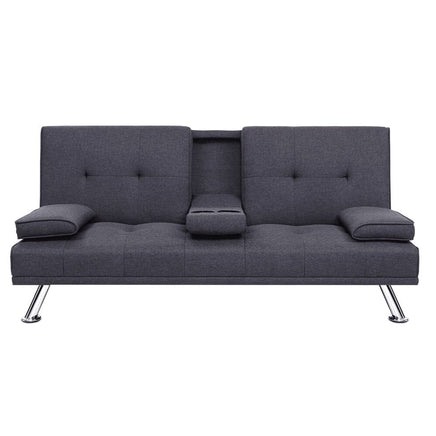 Artiss Sofa Bed 175CM Dark Grey Fabric Furniture Kings Warehouse 