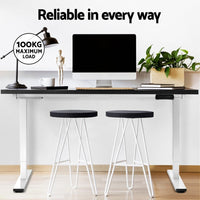 Artiss Standing Desk Motorised Dual Motor 120CM Black Furniture Kings Warehouse 