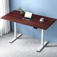 Artiss Standing Desk Motorised Dual Motor 140CM Walnut Furniture Kings Warehouse 