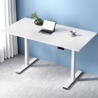 Artiss Standing Desk Motorised Dual Motor 140CM White Furniture Kings Warehouse 