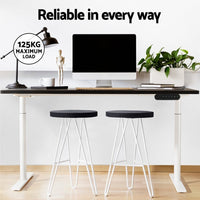 Artiss Standing Desk Motorised Electric Dual Motor 120CM Black Furniture Kings Warehouse 