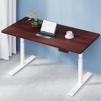 Artiss Standing Desk Motorised Electric Dual Motor 120CM Walnut Furniture Kings Warehouse 