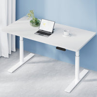 Artiss Standing Desk Motorised Electric Dual Motor 120CM White Furniture Kings Warehouse 