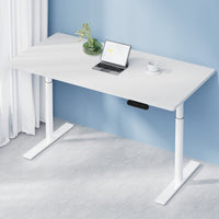 Artiss Standing Desk Motorised Electric Dual Motor 140CM White Furniture Kings Warehouse 