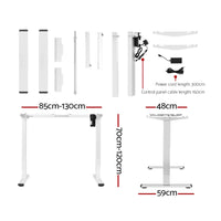 Artiss Standing Desk Motorised Sit Stand Desks White Oak 120CM Furniture Kings Warehouse 