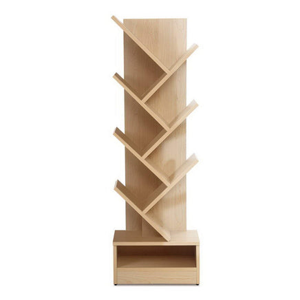 Artiss Tree Bookshelf 7 Tiers - ECHO Oak Furniture Kings Warehouse 