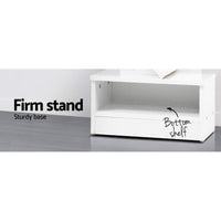 Artiss Tree Bookshelf 7 Tiers - ECHO White Furniture Kings Warehouse 