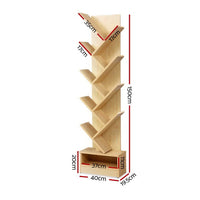 Artiss Tree Bookshelf 9 Tiers - ECHO Oak Furniture Kings Warehouse 