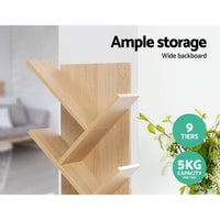 Artiss Tree Bookshelf 9 Tiers - ECHO Oak Furniture Kings Warehouse 
