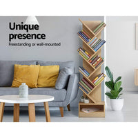 Artiss Tree Bookshelf 9 Tiers - ECHO Oak Furniture Kings Warehouse 