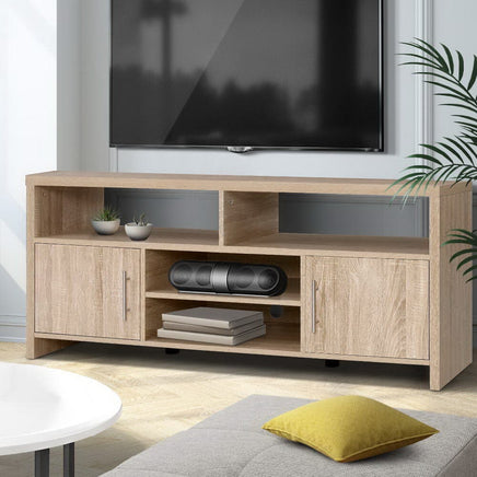 Artiss TV Cabinet Entertainment Unit 140cm Oak Ken Furniture Kings Warehouse 