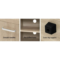 Artiss TV Cabinet Entertainment Unit 160cm Pine Maxi Furniture Kings Warehouse 