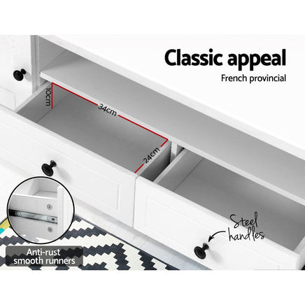 Artiss TV Cabinet Entertainment Unit 160cm White Kubi Furniture Kings Warehouse 