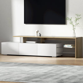 Artiss TV Cabinet Entertainment Unit 180cm Wood White James Furniture Kings Warehouse 