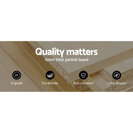 Artiss TV Cabinet Entertainment Unit 180cm Wood White James Furniture Kings Warehouse 